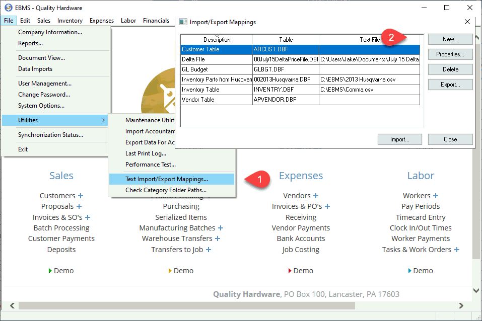 Export Import to Change Inventory Including Pricing