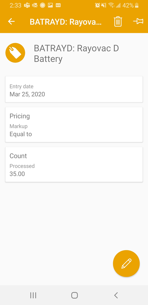 Manage Stock