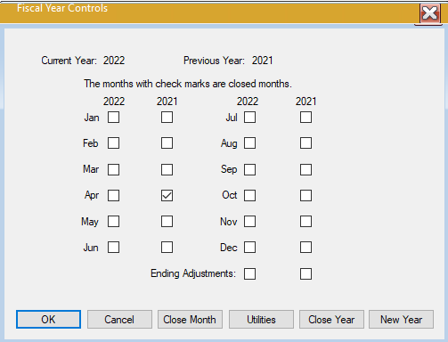 Preparing EBMS for the New Year 2021