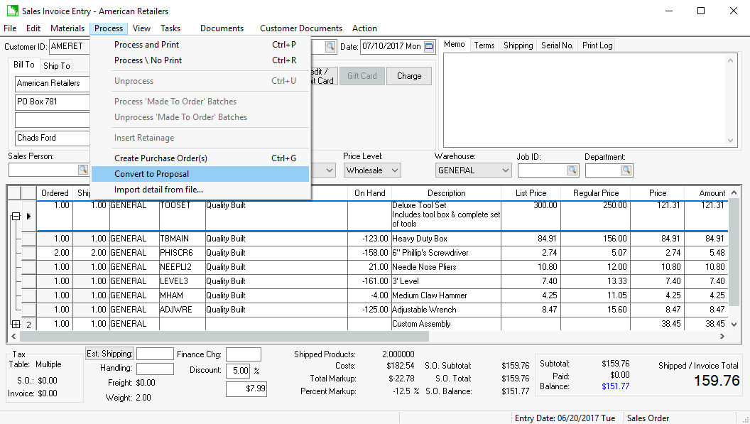 Convert S Order To Proposal Convert S Order To Proposal