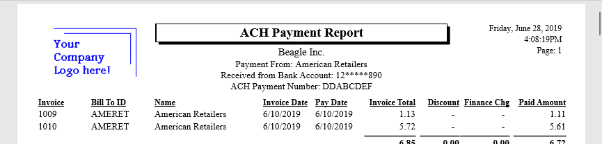 ach transaction codes list